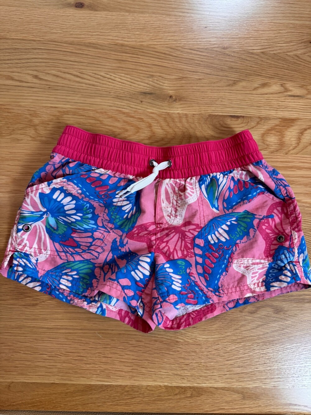 Patagonia Girls Costa Rica Baggies Shorts Colorful Butterflies- Size M 1